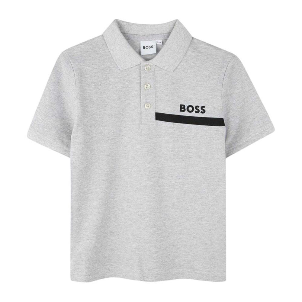 Boss Mens Regular Short-Sleeved Polo Shirt / Gray